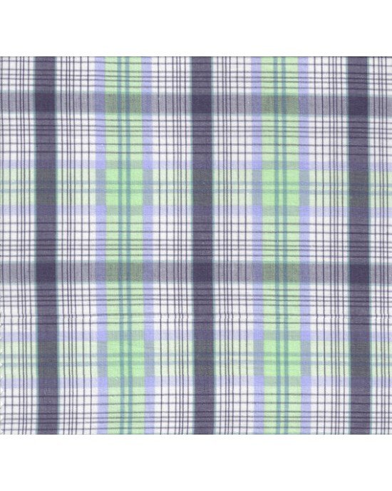 Tecido Fio Tinto Xadrez Porsche cor 14 (Verde com Azul)